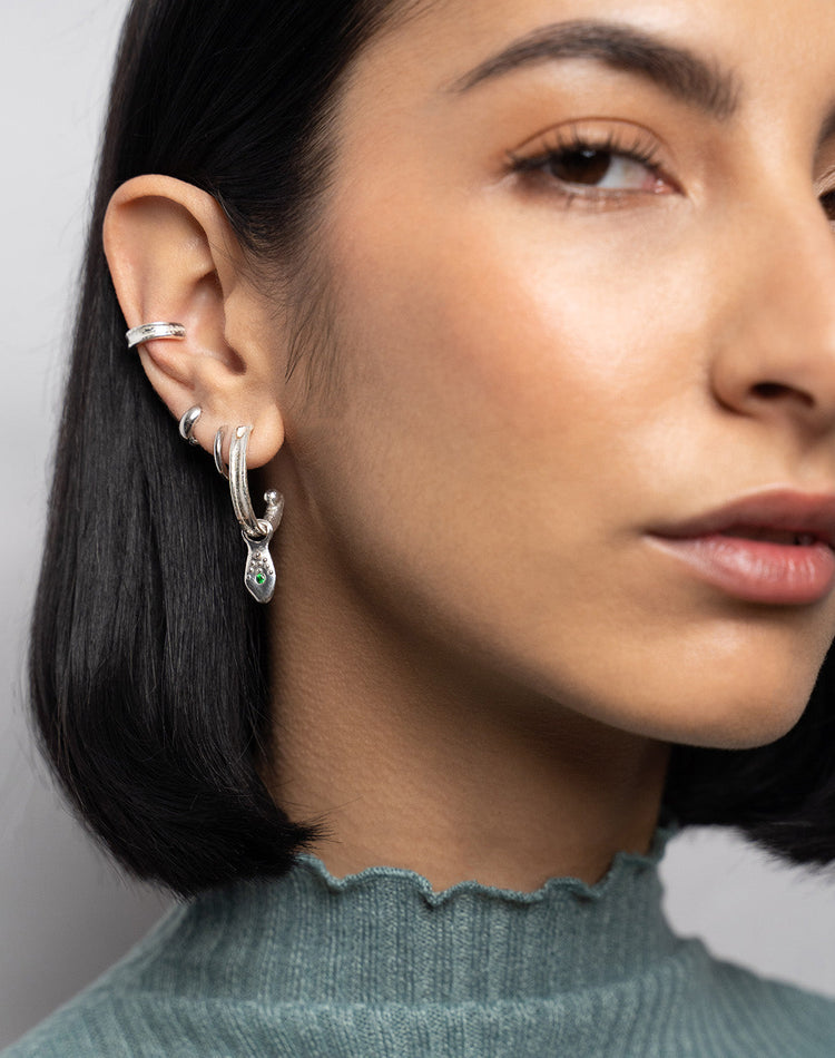 Sharla Leaf Earring Charm in Silver