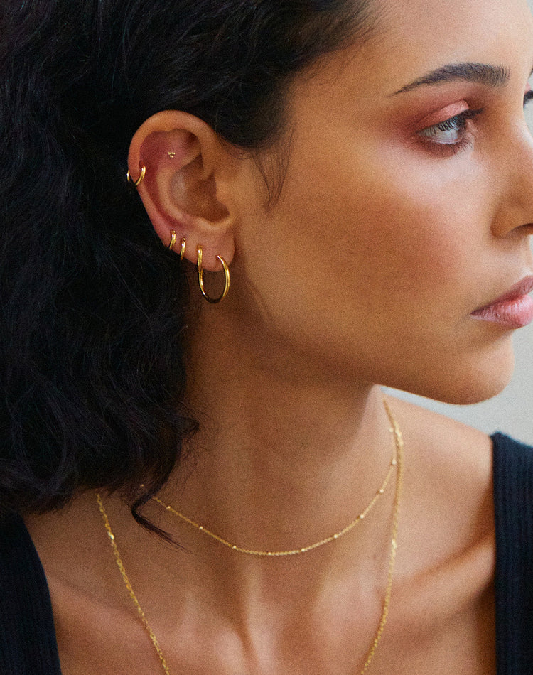 Midi Gold Hoop Earrings
