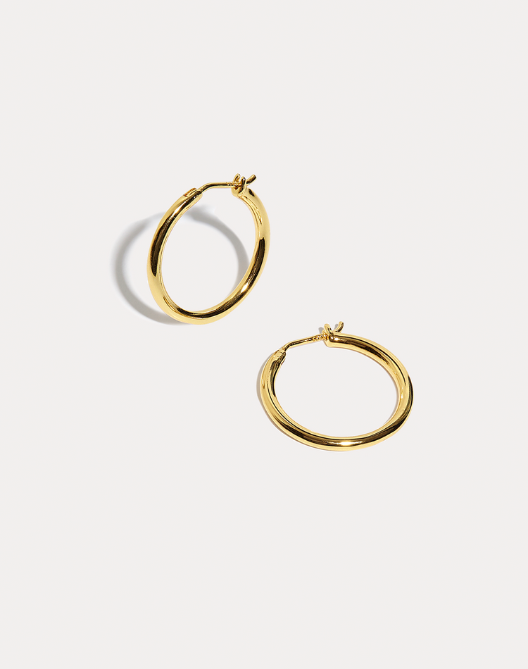 Midi Gold Hoop Earrings