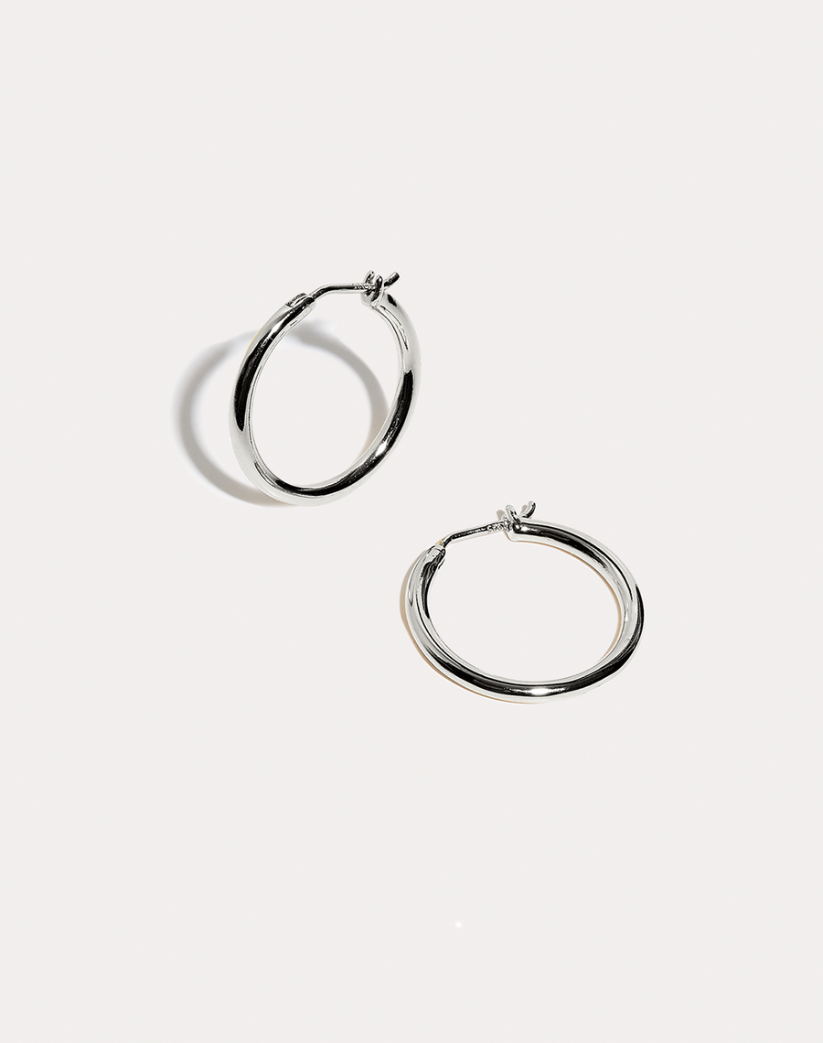 925 Sterling Silver Tiny Hoop Earrings – NUE Hoops