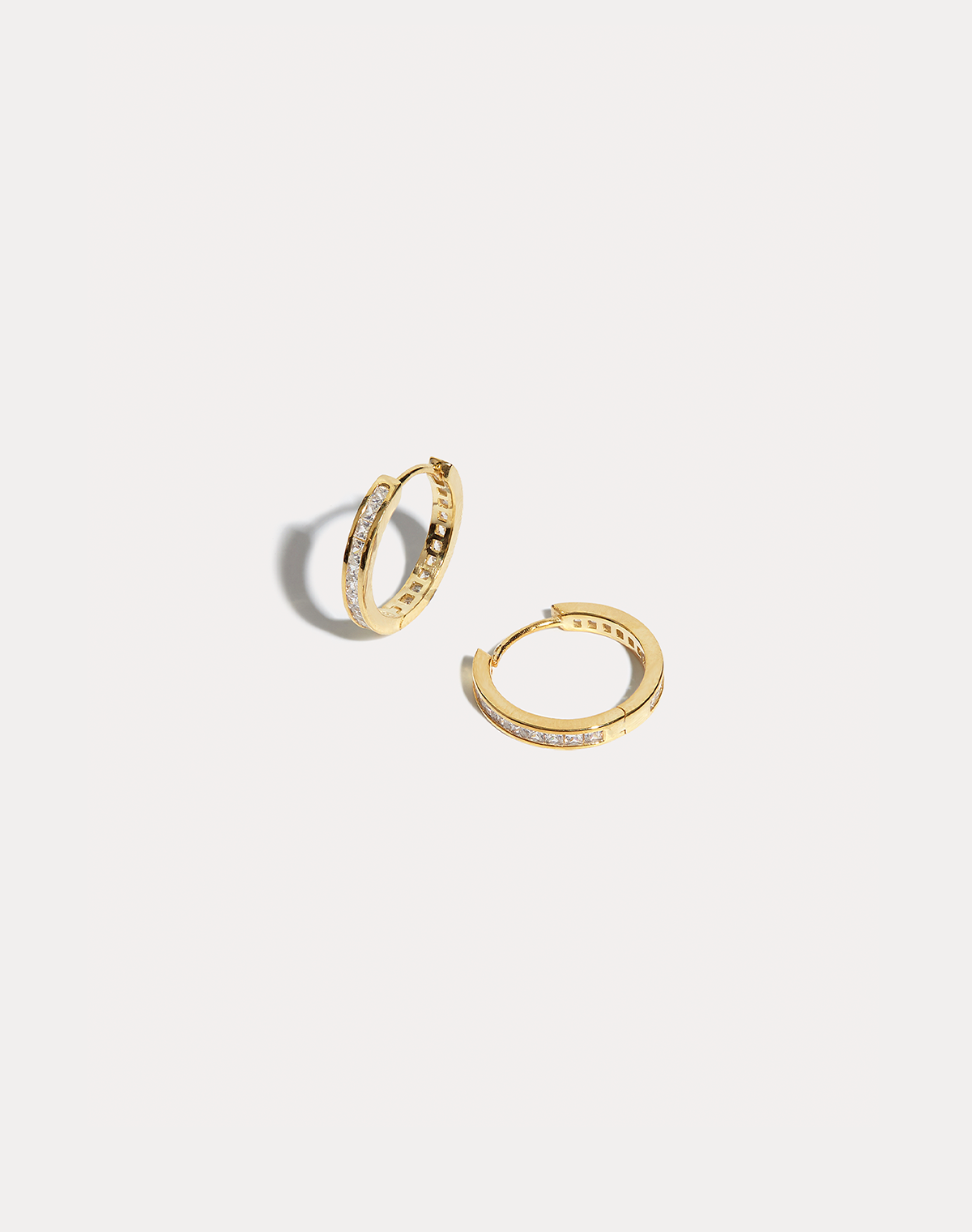 Gold Big Diamante Hoop Earrings – NUE Hoops